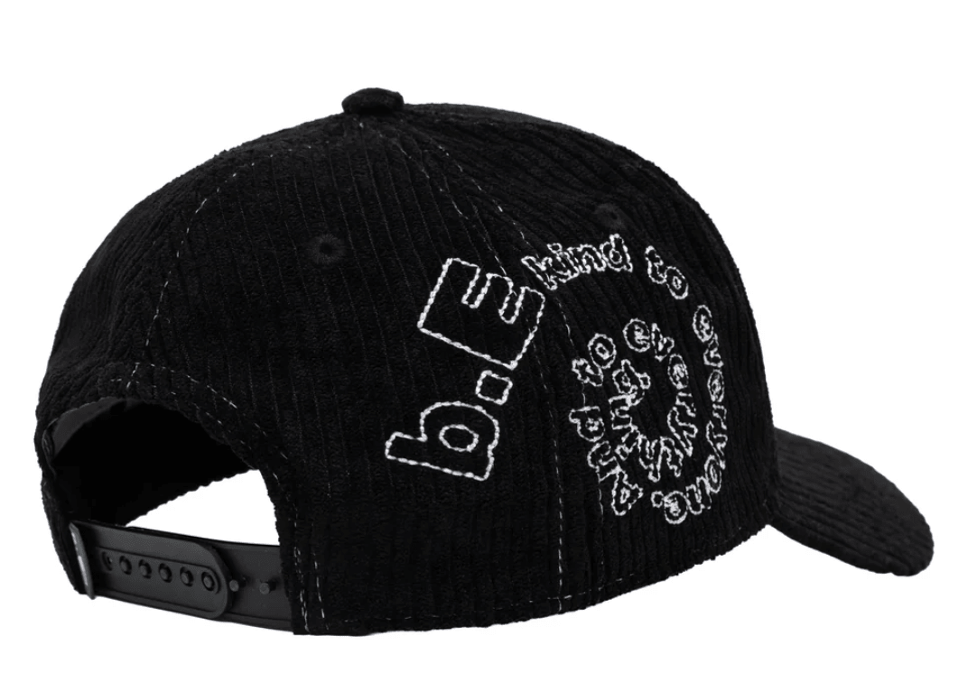 b.Eautiful b.E Low Hat - Black Corduroy / White - Gallery Streetwear