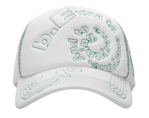 b.Eautiful b.i Foam Trucker Hat – White/Green - Gallery Streetwear