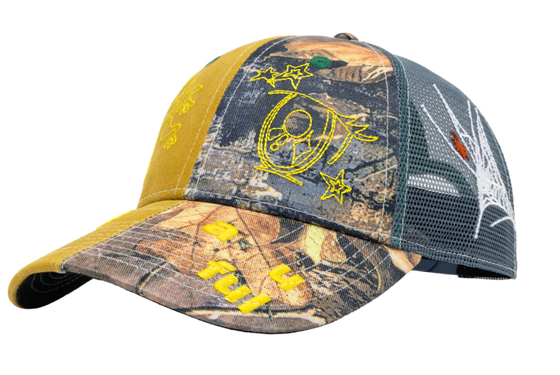 b.Eautiful Biyu Hat - Washed Mustard / Night Camo - Gallery Streetwear