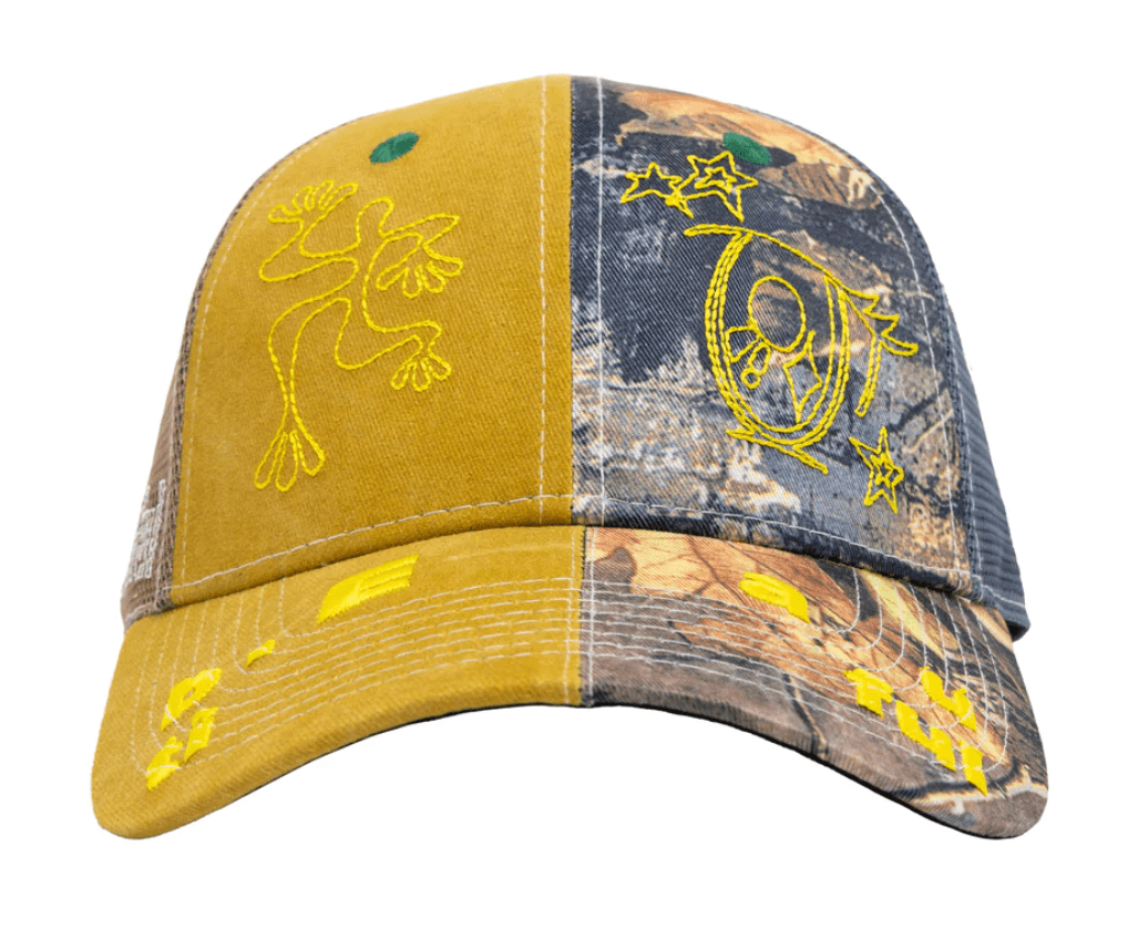 b.Eautiful Biyu Hat - Washed Mustard / Night Camo - Gallery Streetwear