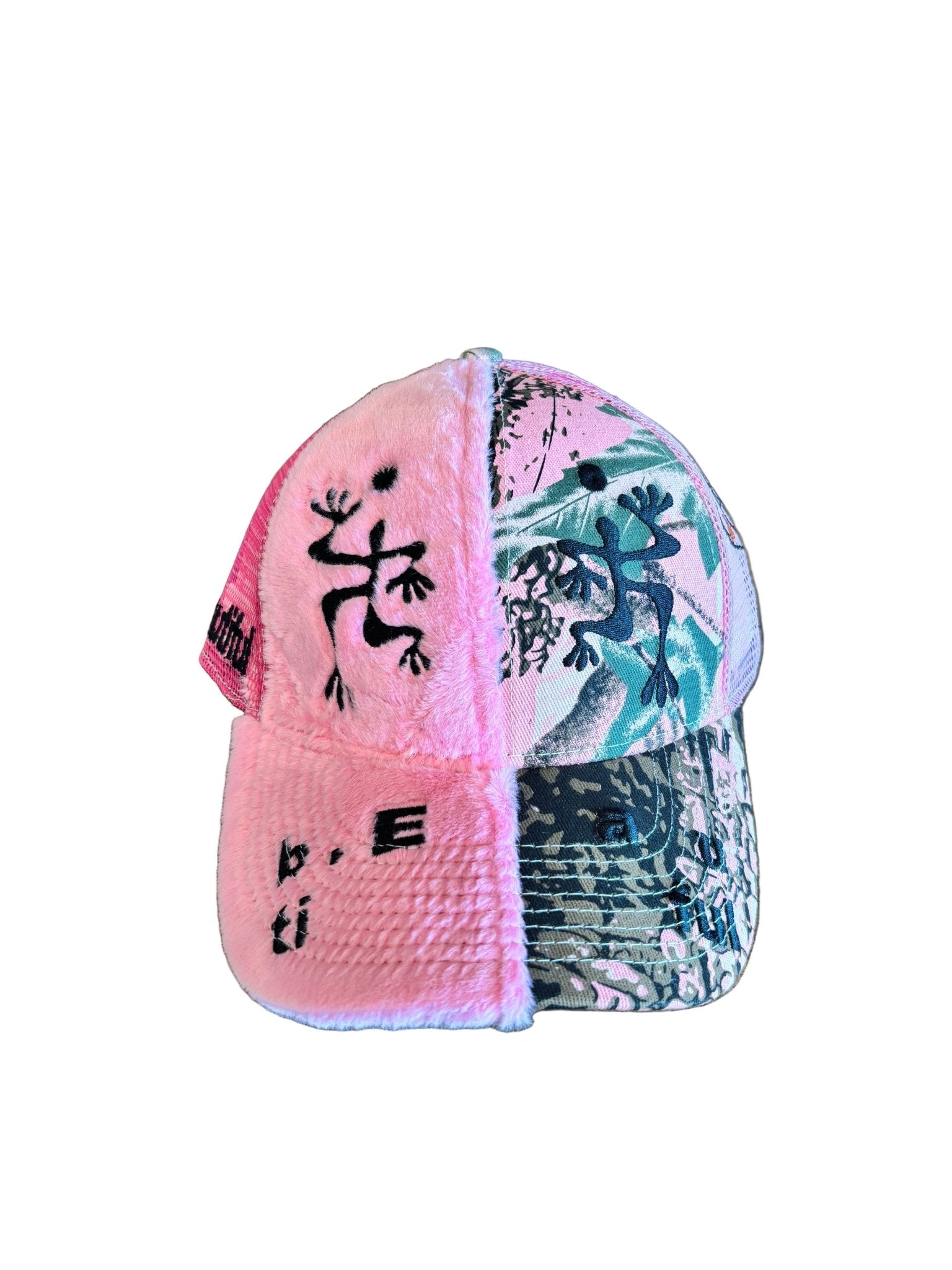 b.Eautiful Biyu Trucker Hat – Pink Plush/Camo - Gallery Streetwear