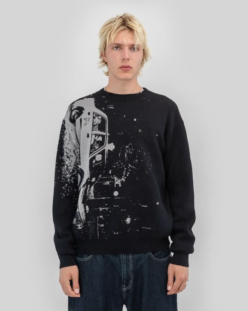 Beyond Medals Jacquard Knit Sweater - Gallery Streetwear