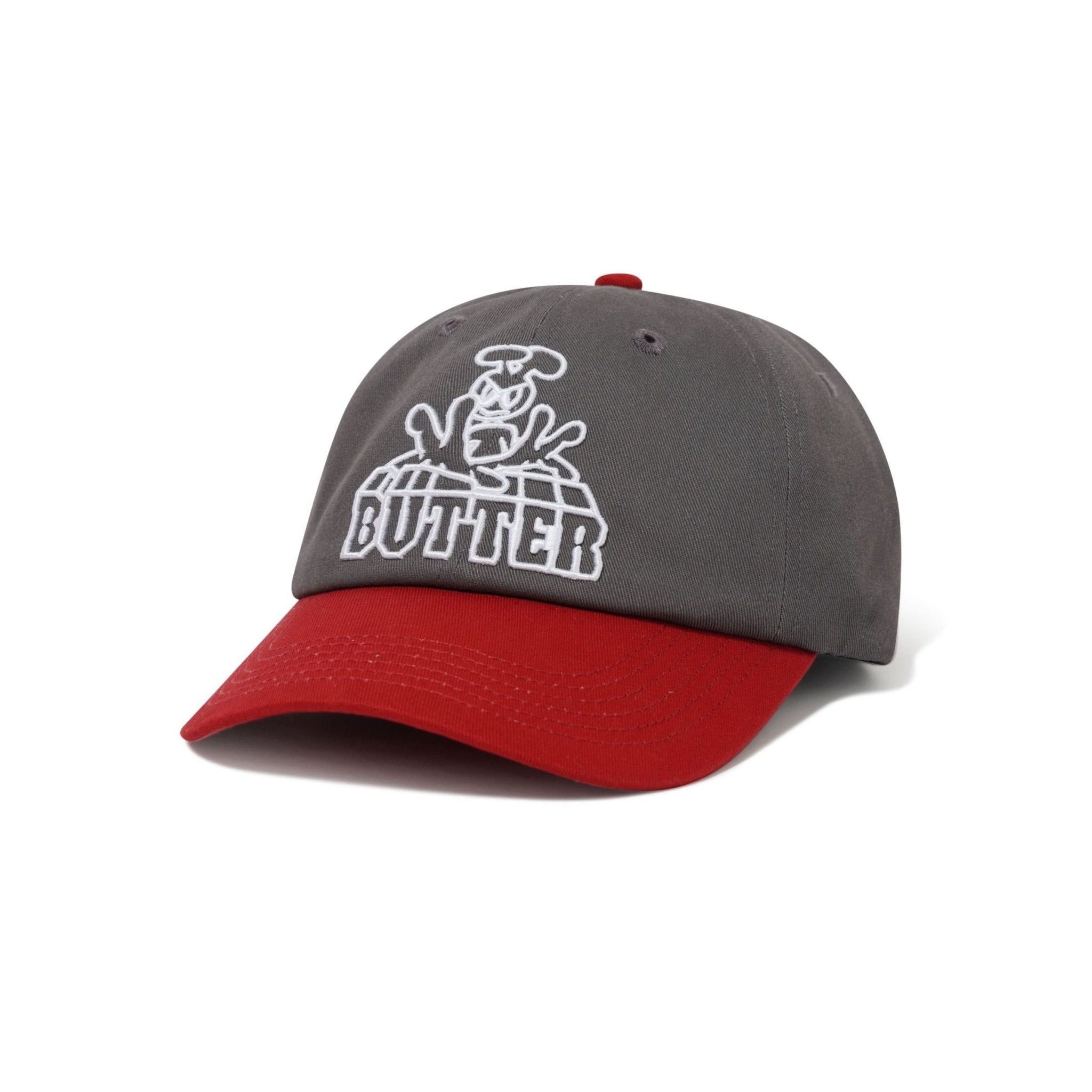 Butter Goods | Alpine 6 Panel Cap – Smoke/Cardinal - Gallery Streetwear