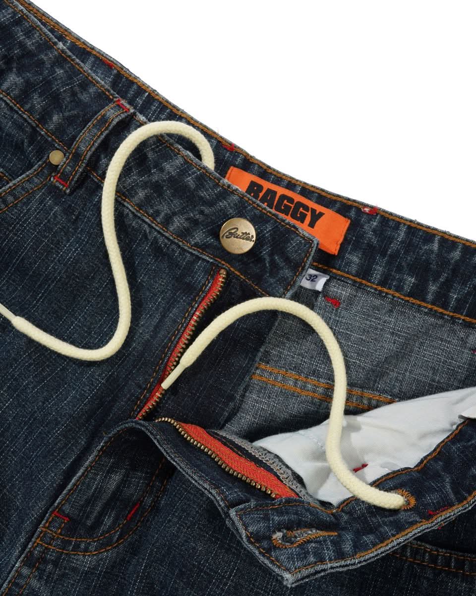 Butter Goods Blotch Denim Jeans – Streaky Navy - Gallery Streetwear