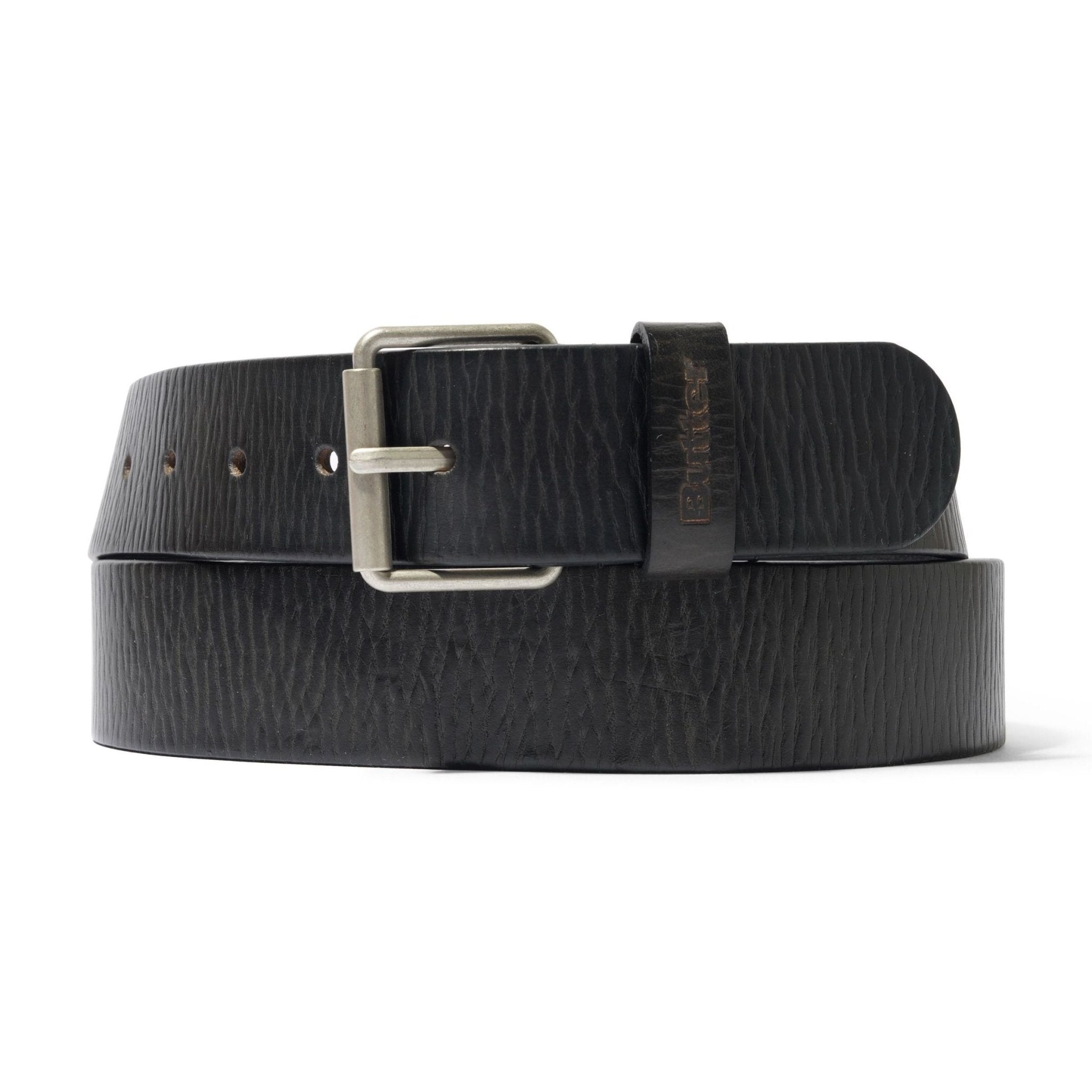 Butter Goods Distressed Leather Belt – Black - Gallery Streetwear