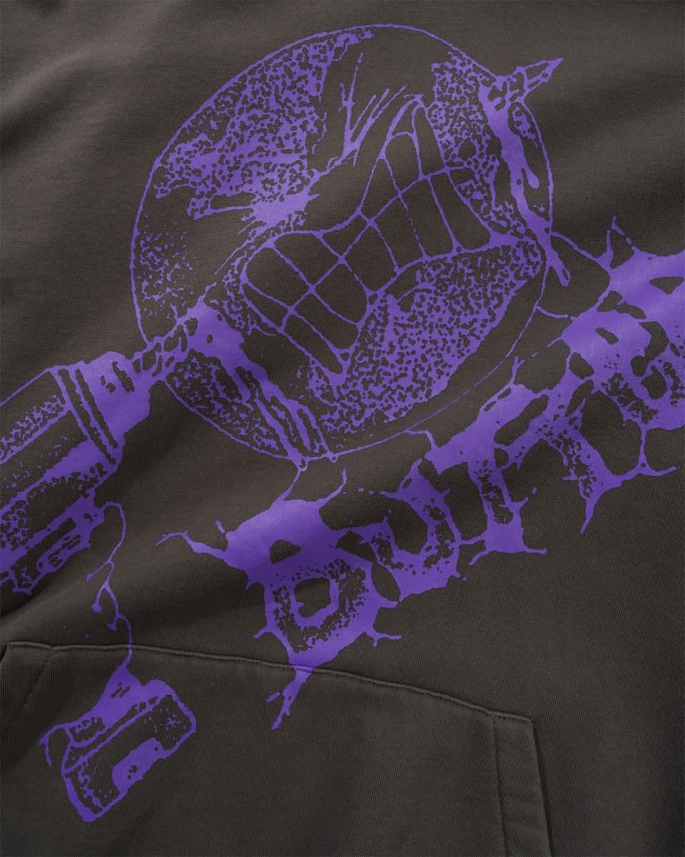 Butter Goods Drill Hoodie - Washed Dark Grey - Gallery Streetwear