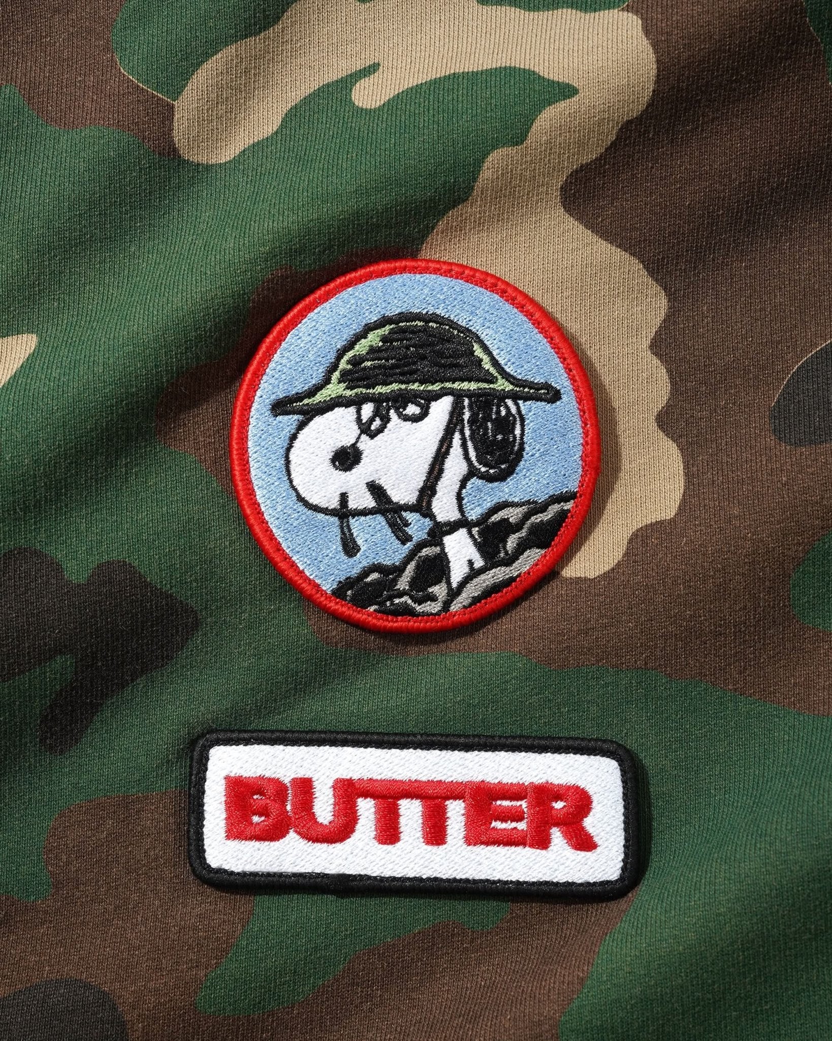 Butter Goods Patches Zip - Thru Hoodie - Camo - Gallery Streetwear