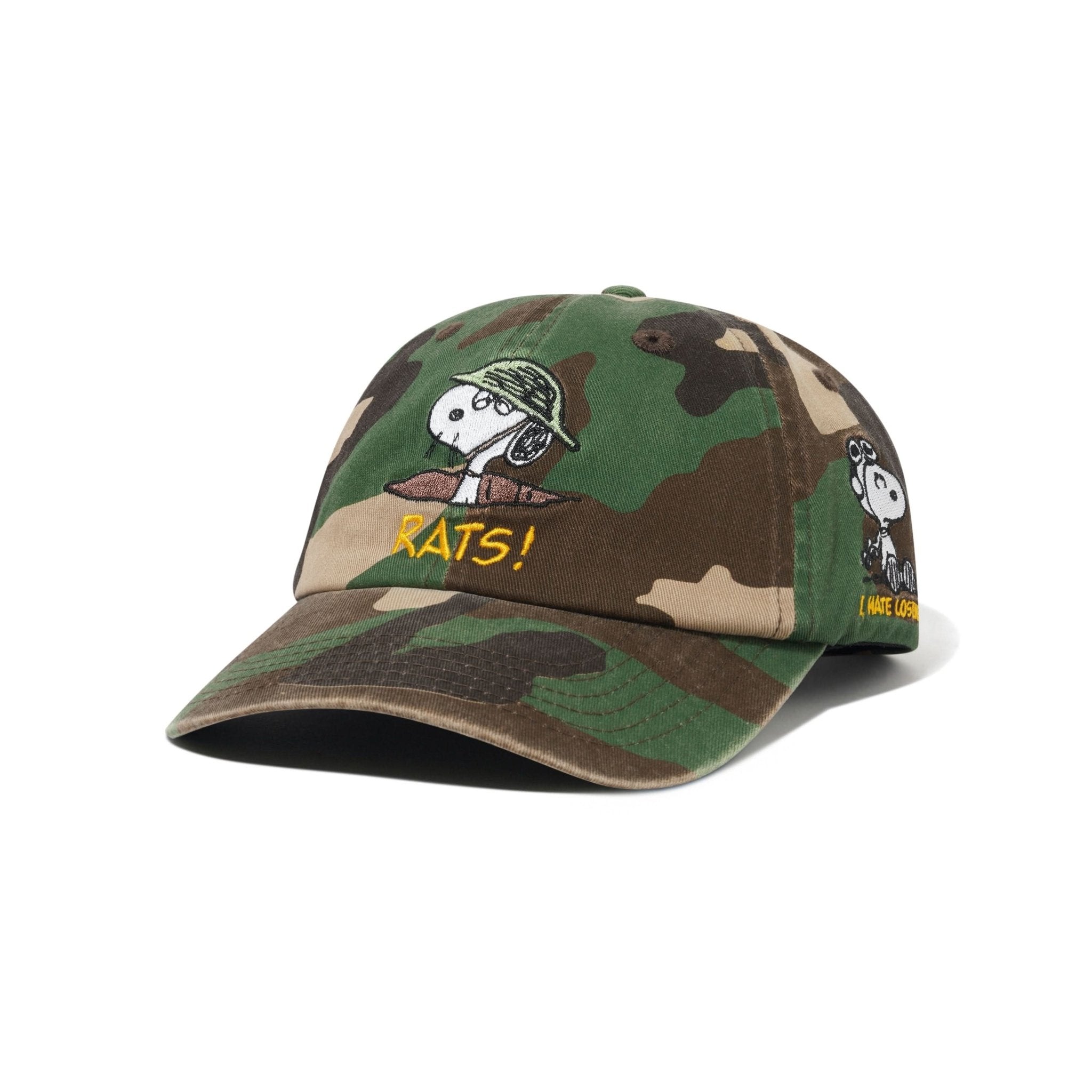 Butter Goods Rats 6 Panel Cap - Washed Camo - Gallery Streetwear