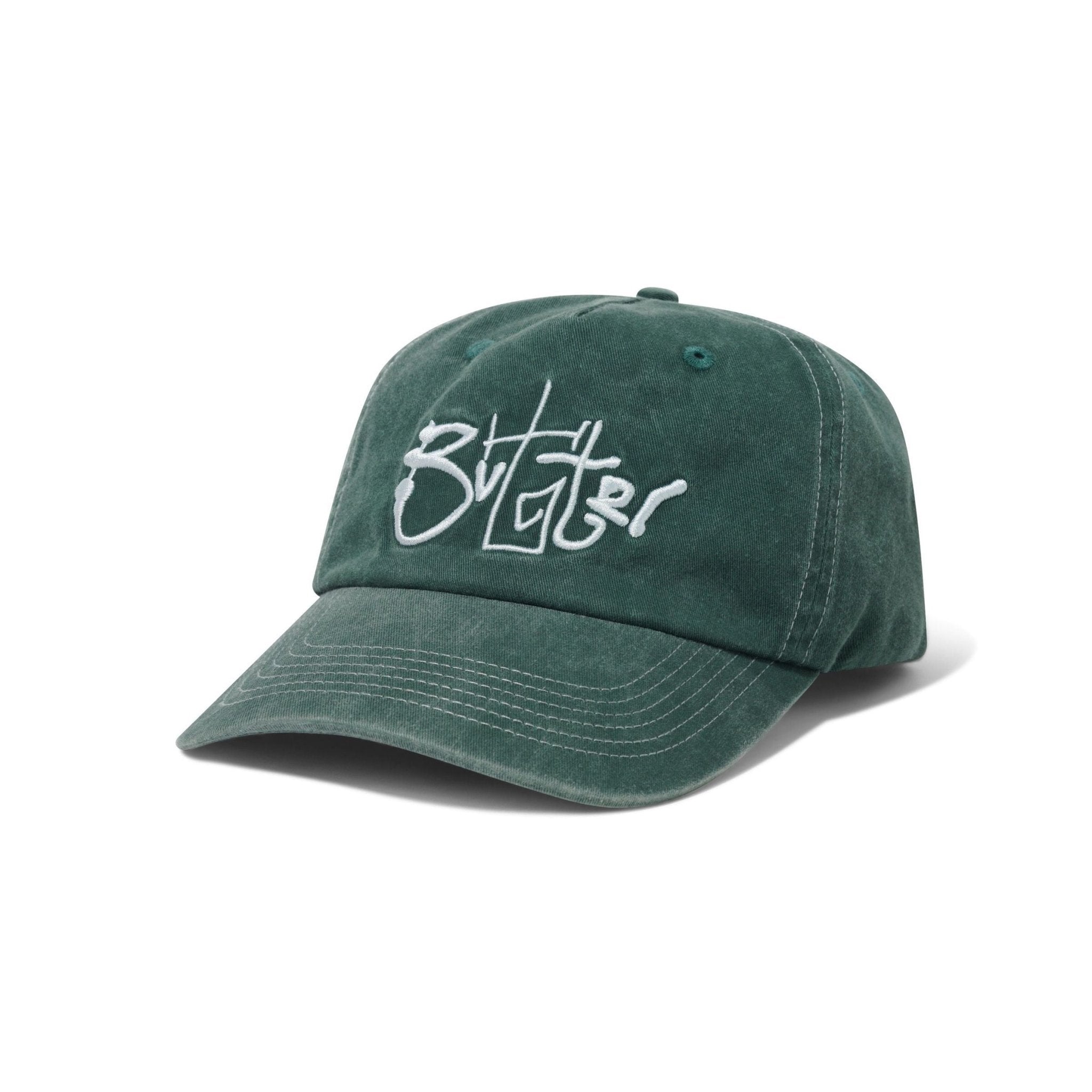 Butter Goods Scribble 5 Panel Cap – Washed Forest Twill Hat - Gallery Streetwear