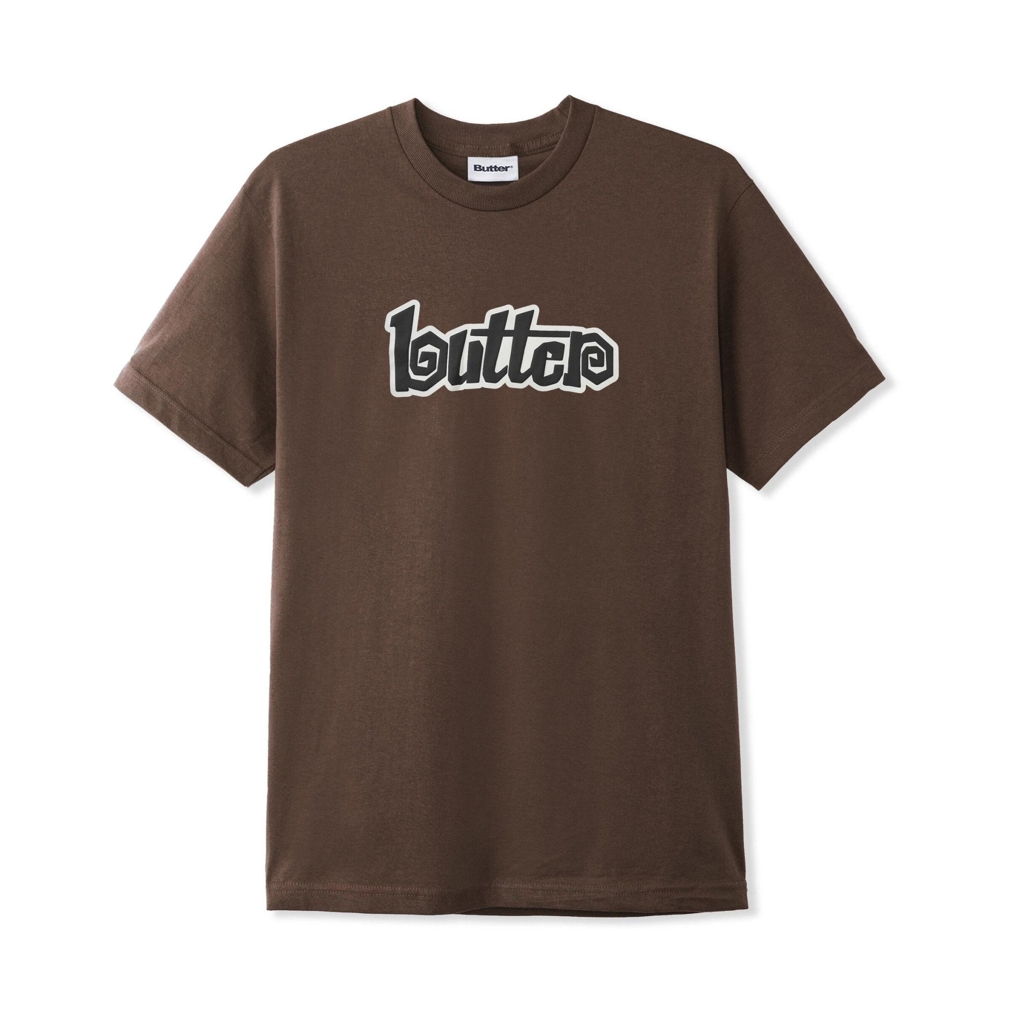 Butter Goods | Swirl Tee – Brown 220gsm Heavyweight Skate T-Shirt - Gallery Streetwear