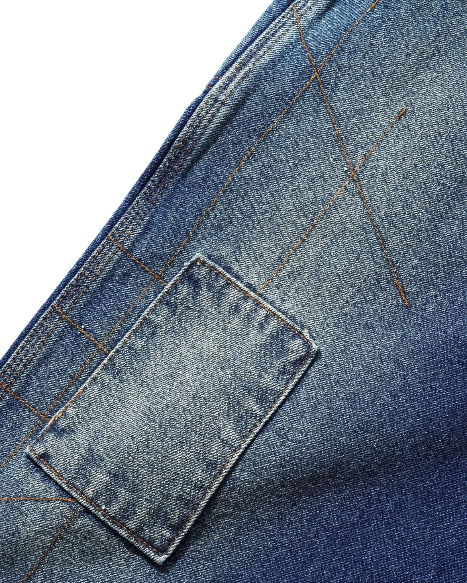 Butter Goods | Weathergear Denim Shorts – Repaired Indigo Heavyweight 18oz Baggy Fit - Gallery Streetwear