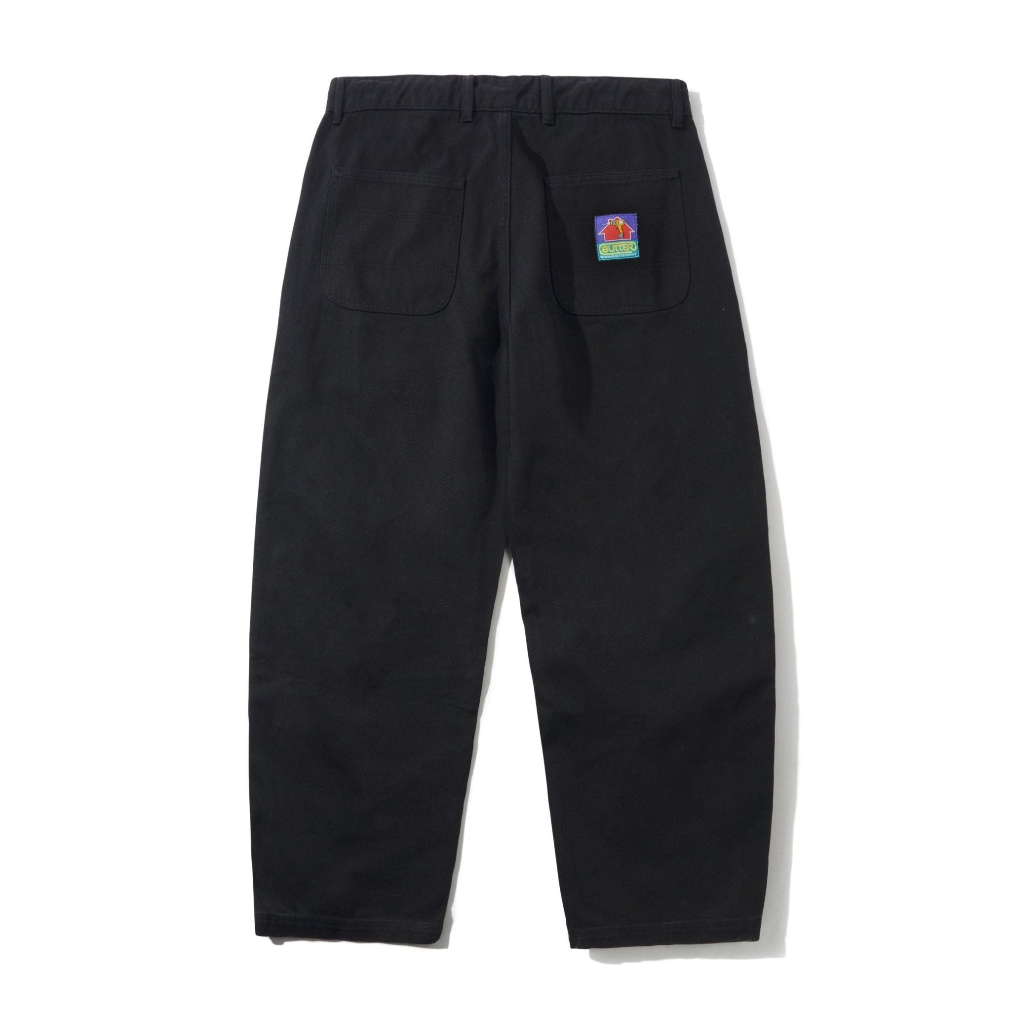 Butter Goods Work Pants – Black Twill Baggy Fit - Gallery Streetwear