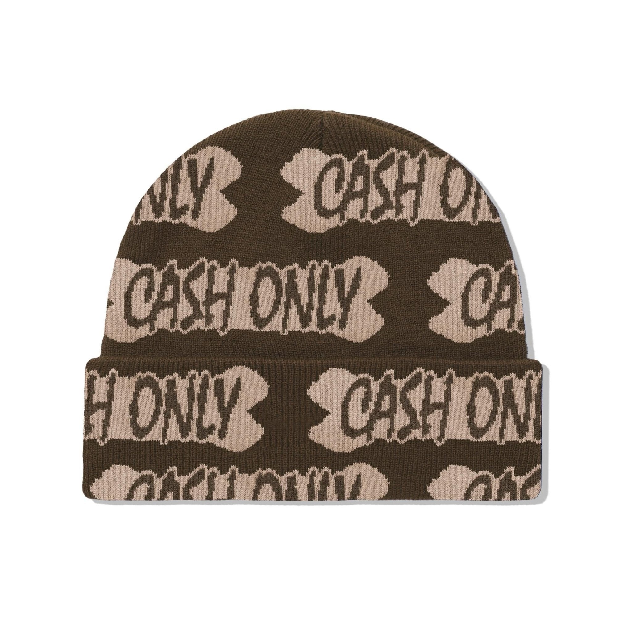 Cash Only Bone Beanie - Gallery Streetwear