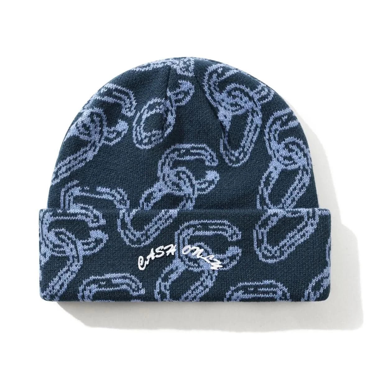 Cash Only Chain Beanie - Blue - Gallery Streetwear