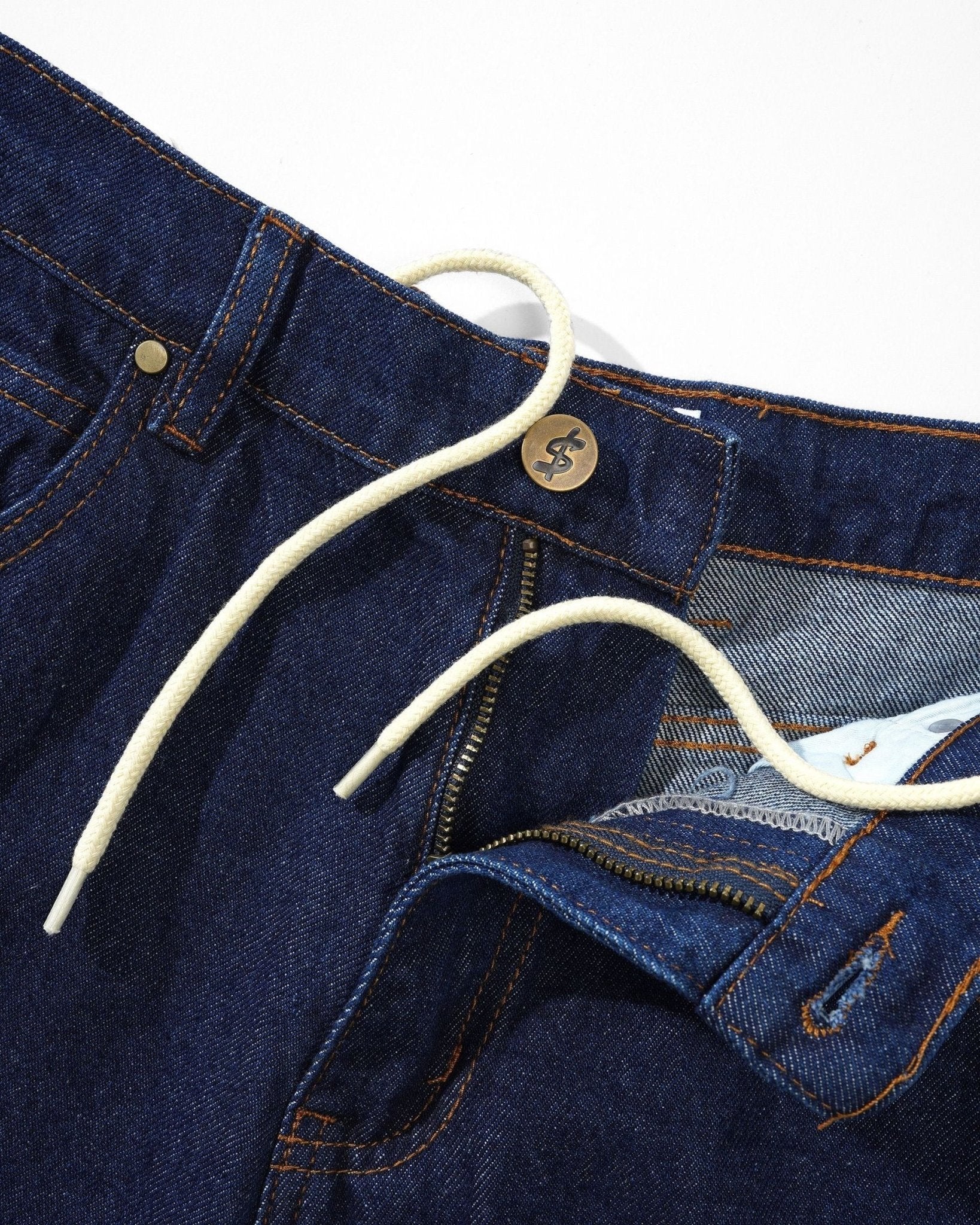 Cash Only Logo Baggy Denim Jeans – Indigo - Gallery Streetwear