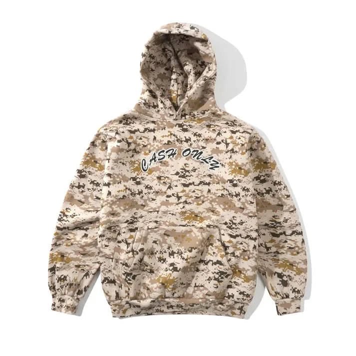 Cash Only Logo Hoodie – Camo - Gallery Streetwear