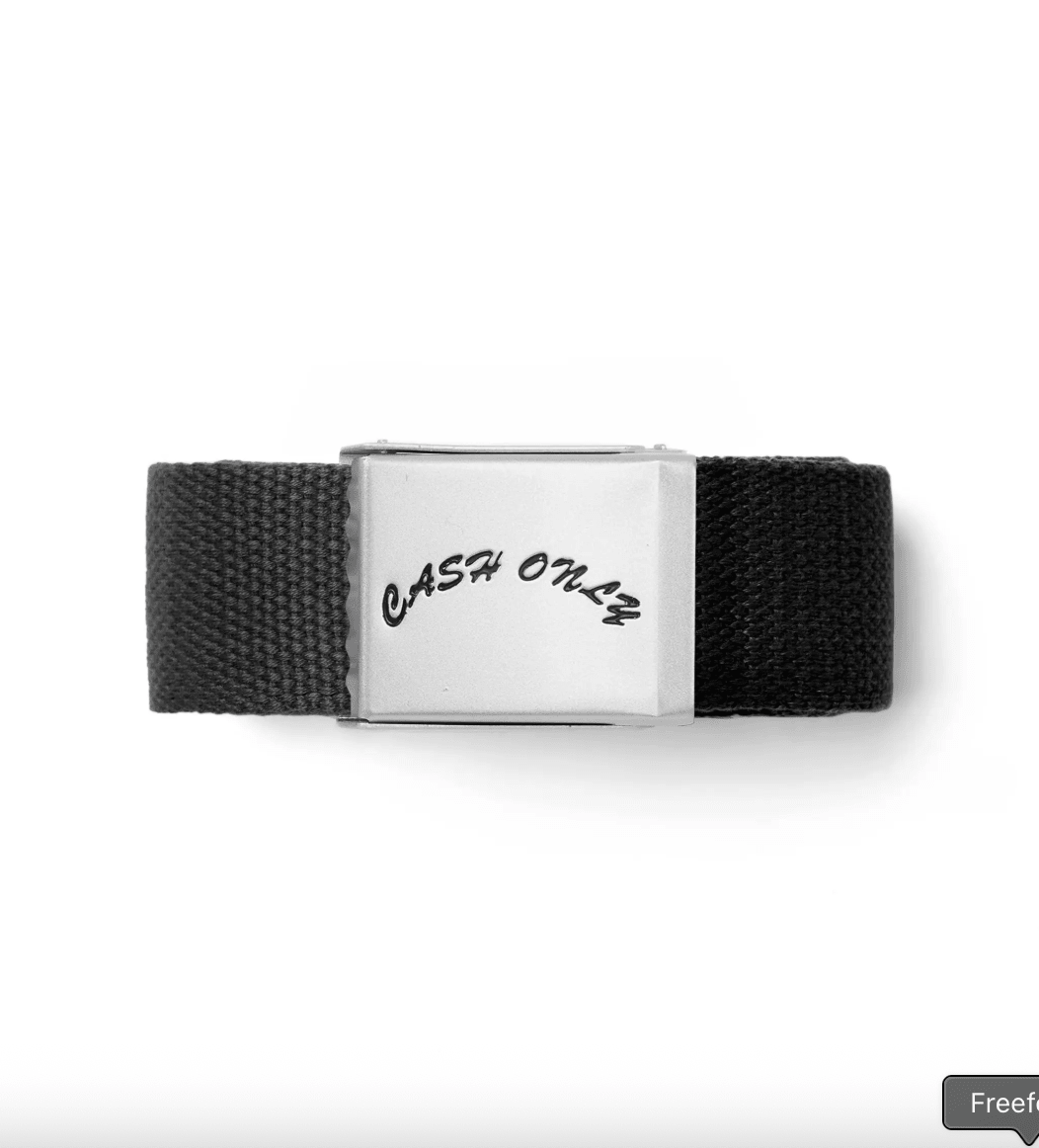Cash Only Logo Web Belt - Gallery Streetwear
