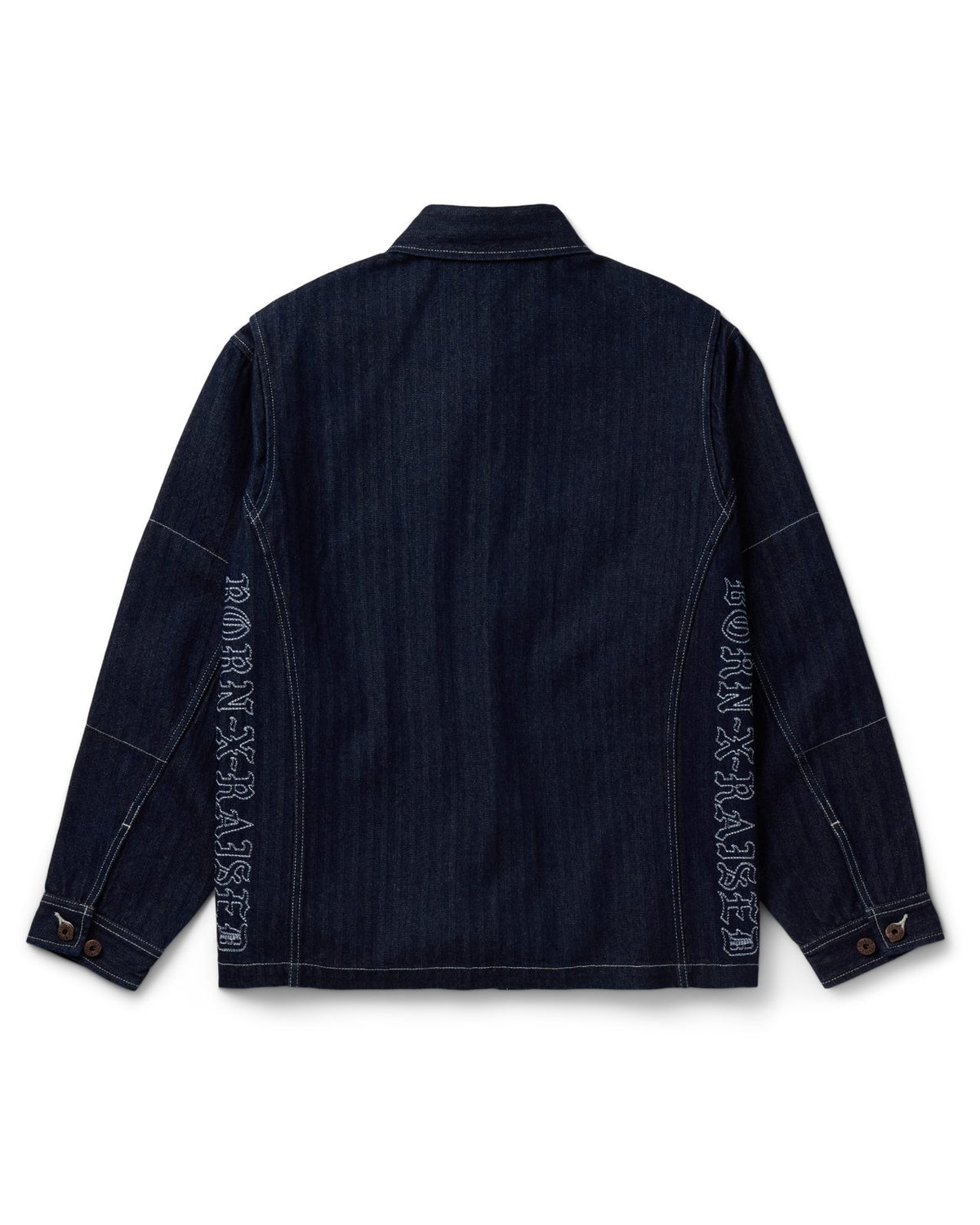 Born X Raised Herringbone Denim Chore Coat – Dark Indigo