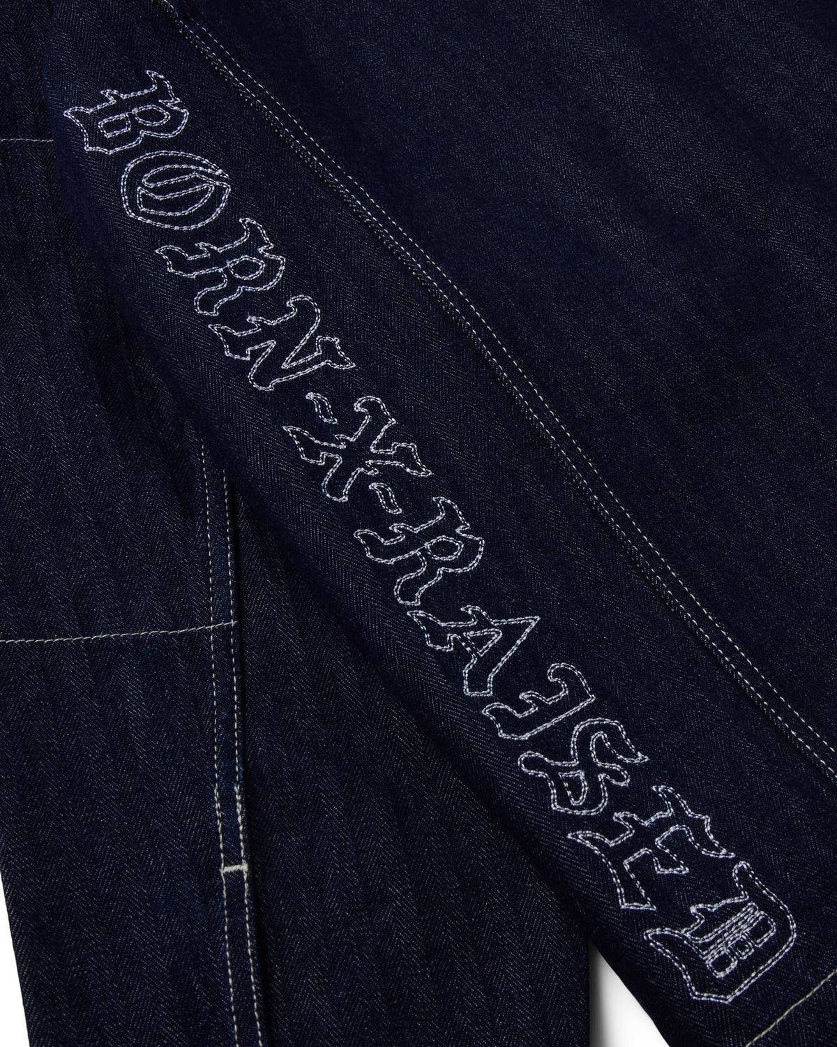 Born X Raised Herringbone Denim Chore Coat – Dark Indigo
