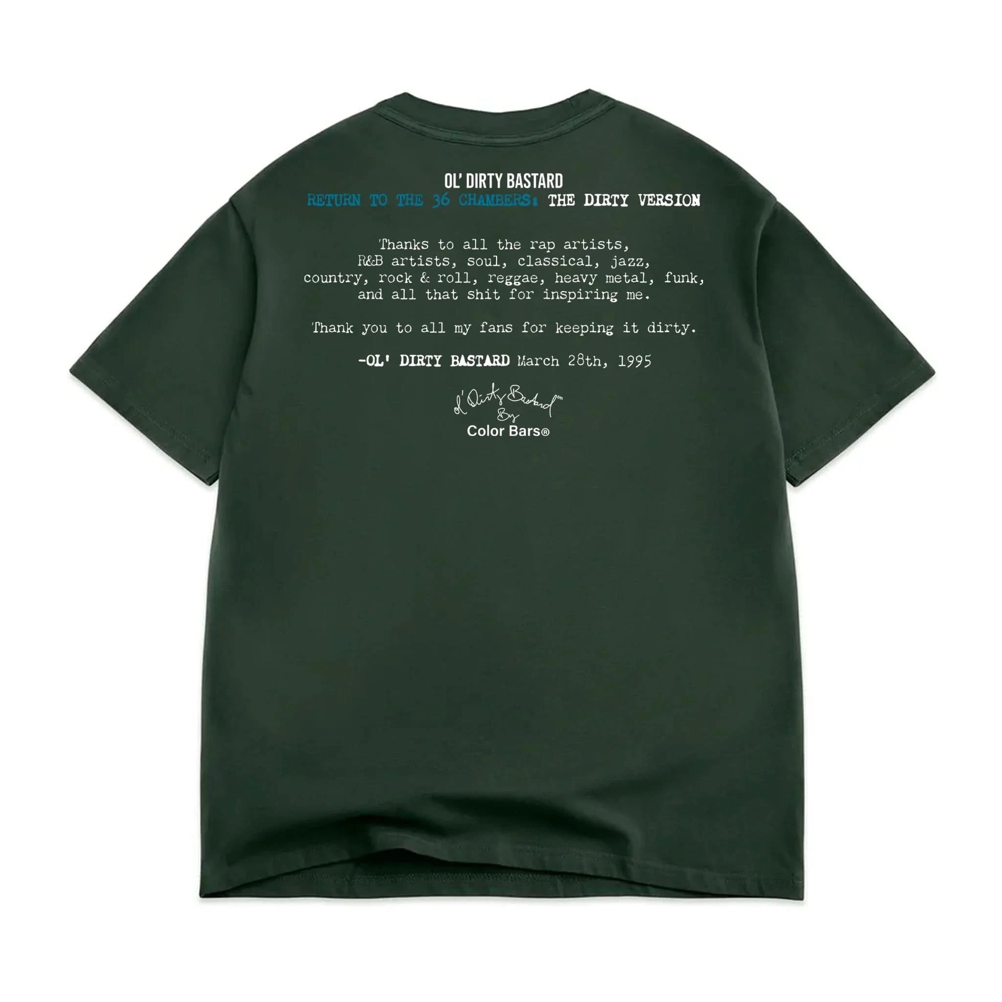 Color Bars x ODB CD Tee Green - Gallery Streetwear