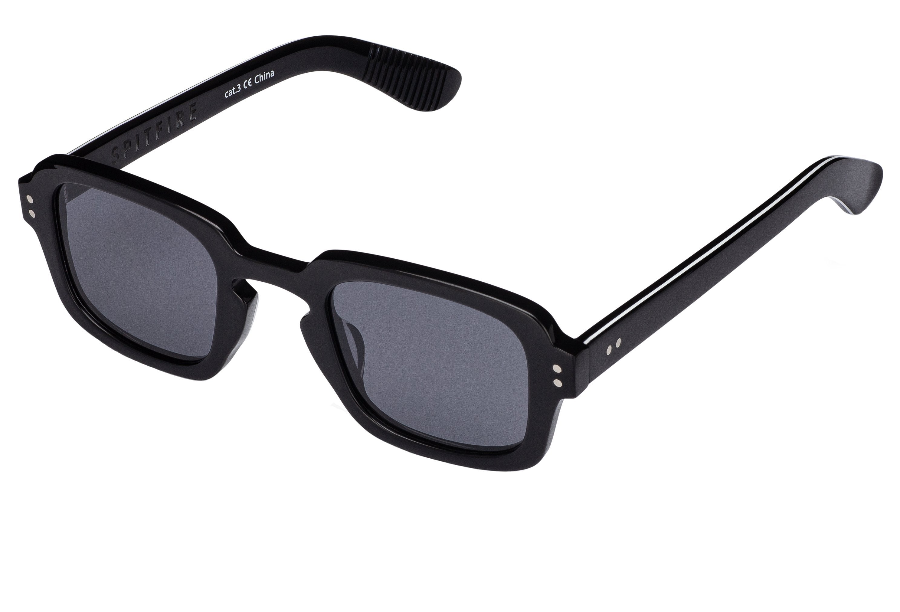 Spitfire Cut Fifteen black sunglasses, side profile