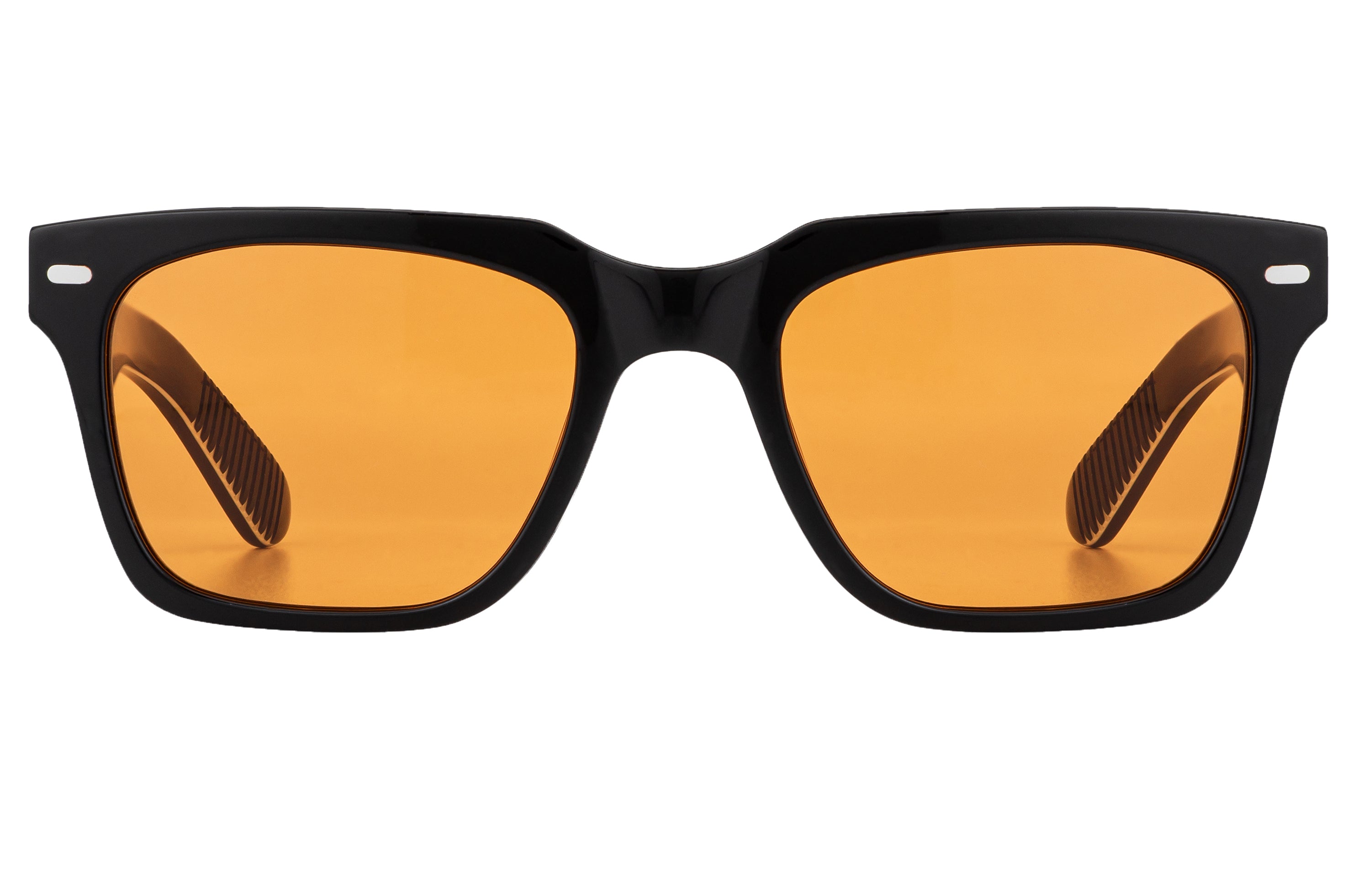Spitfire Cut Forty sunglasses in black with umber lenses, front view