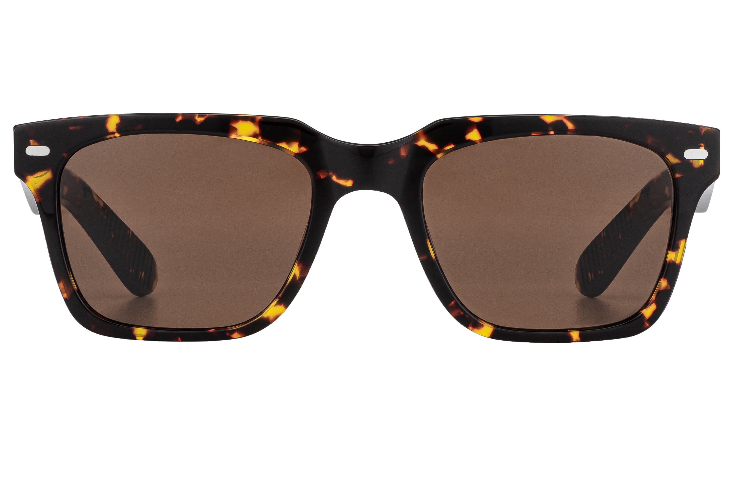 Spitfire Cut Forty sunglasses in tortoise shell with brown lenses, front view