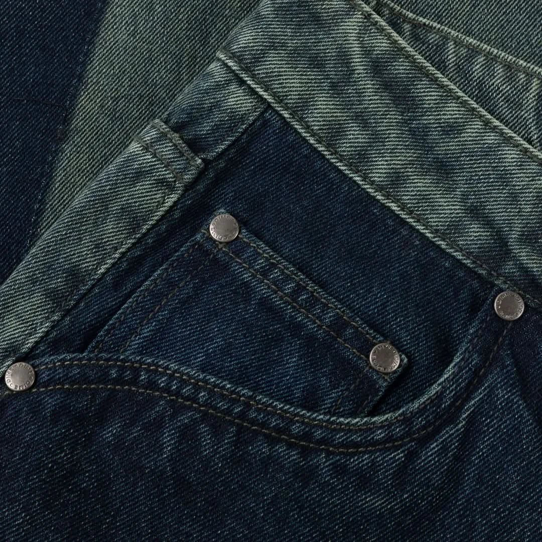 Dime MTL Baggy Denim Pants - Distressed Green - Gallery Streetwear