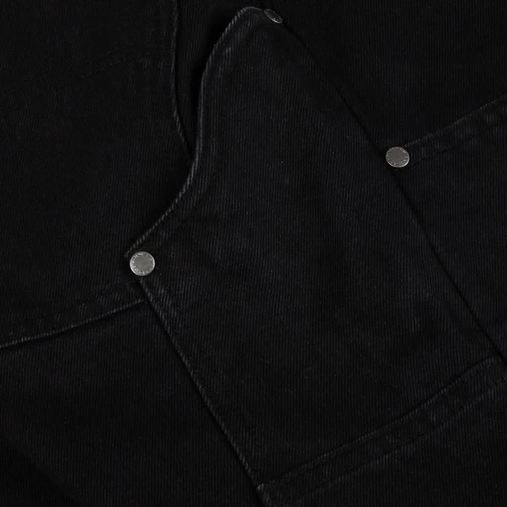 Dime MTL Carpenter Denim Shorts – Black Workwear Jorts  detailing of pocket- Gallery Streetwear