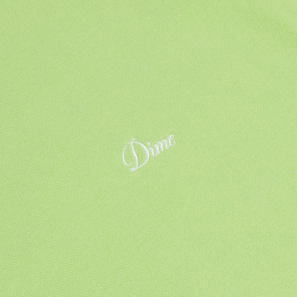 Dime MTL Cursive Small Logo Crewneck – Green Tea Heavyweight Skate Sweatshirt - Gallery Streetwear