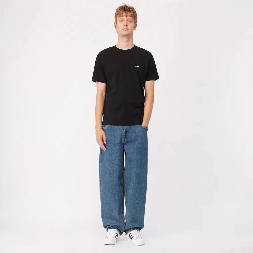 Dime MTL Cursive Small Logo Tee - Black - Gallery Streetwear