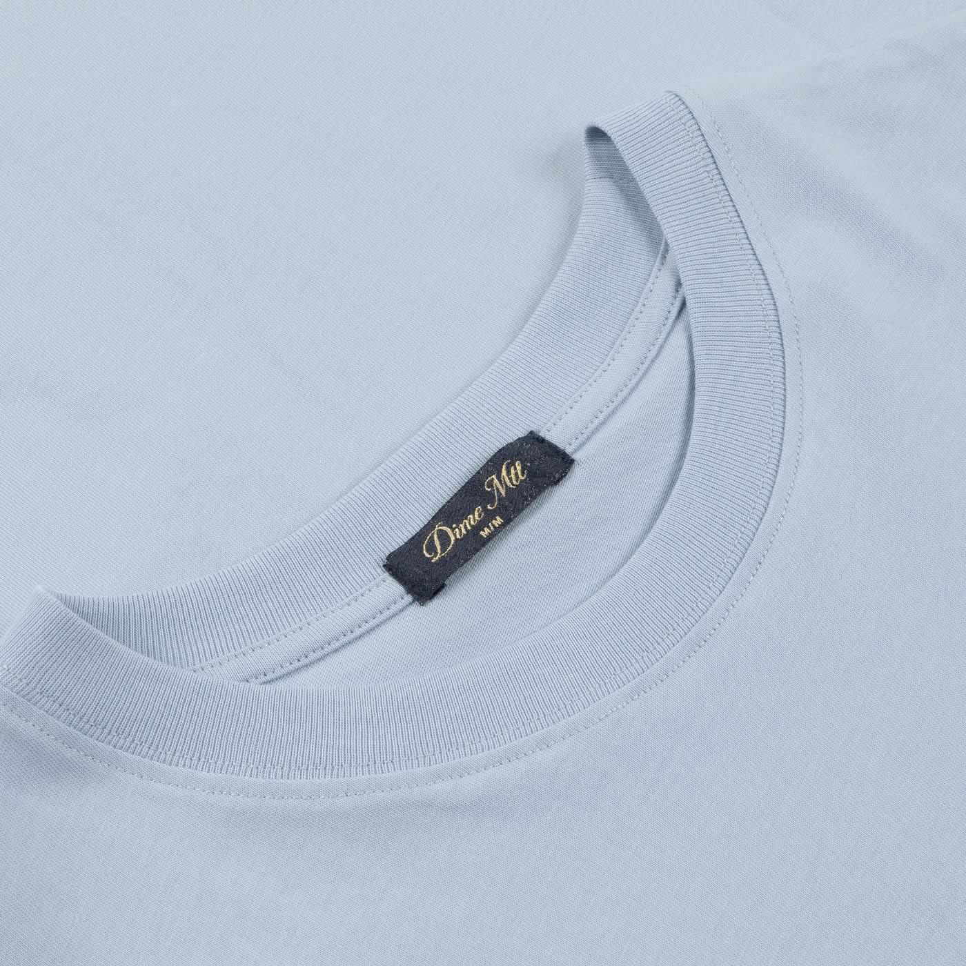 Dime MTL Cursive Small Logo Tee – Blue Fog - Gallery Streetwear