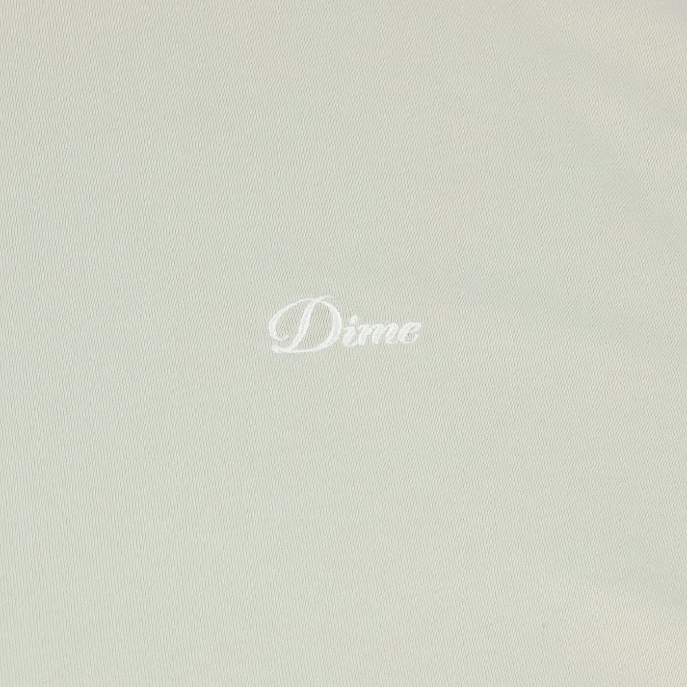 Dime MTL Cursive Small Logo Tee Charcoal Moss - Gallery Streetwear