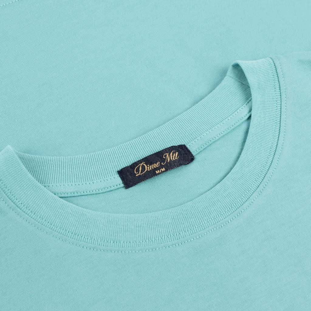 Dime MTL | Cursive T-Shirt – Teal - Gallery Streetwear