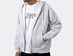 Dime MTL Cursive Zip Hoodie Ash | Gallery Streetwear Canada
