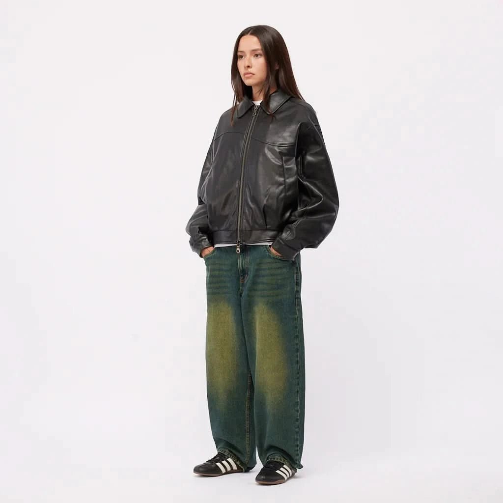 Dime MTL | Debossed Wavy Jacket – Black - Gallery Streetwear