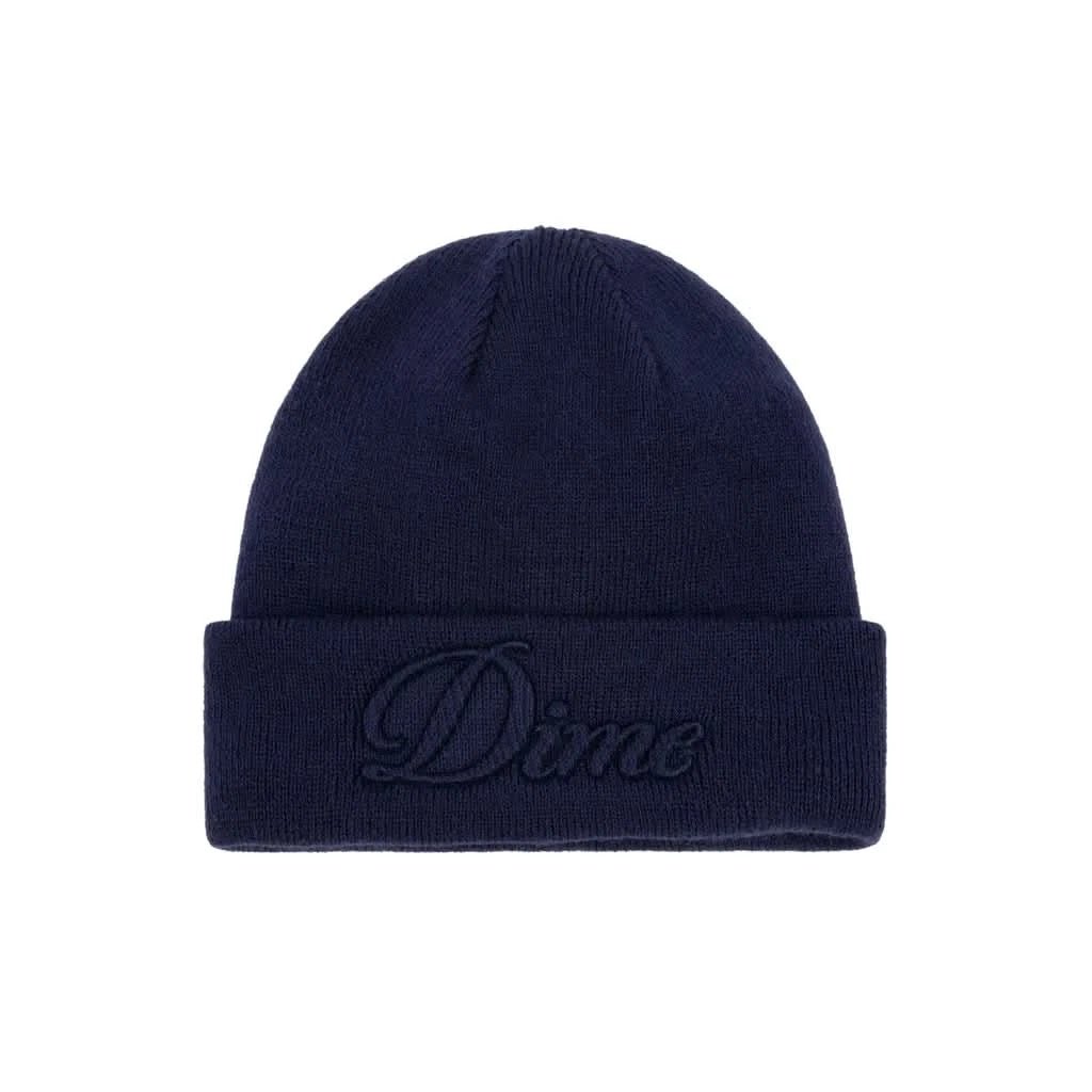 Dime MTL | Embossed Cursive Fold Beanie - Gallery Streetwear
