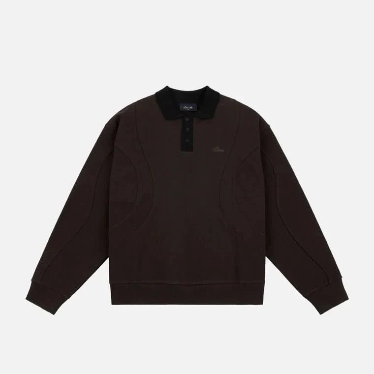 Dime MTL French Terry Rugby Shirt – Brown - Gallery Streetwear