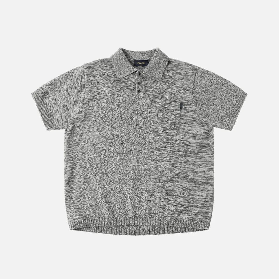 Dime MTL Knitted Polo - Grey - Gallery Streetwear
