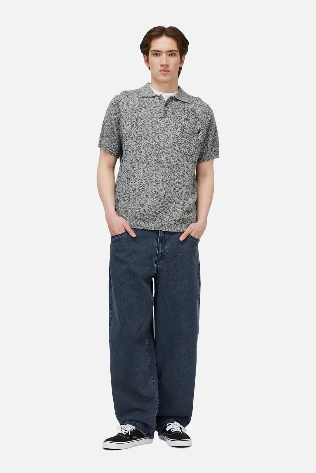 Dime MTL Knitted Polo - Grey - Gallery Streetwear