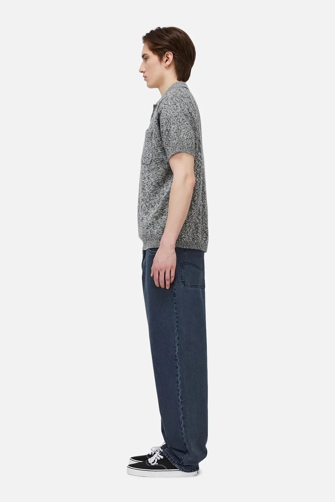 Dime MTL Knitted Polo - Grey - Gallery Streetwear