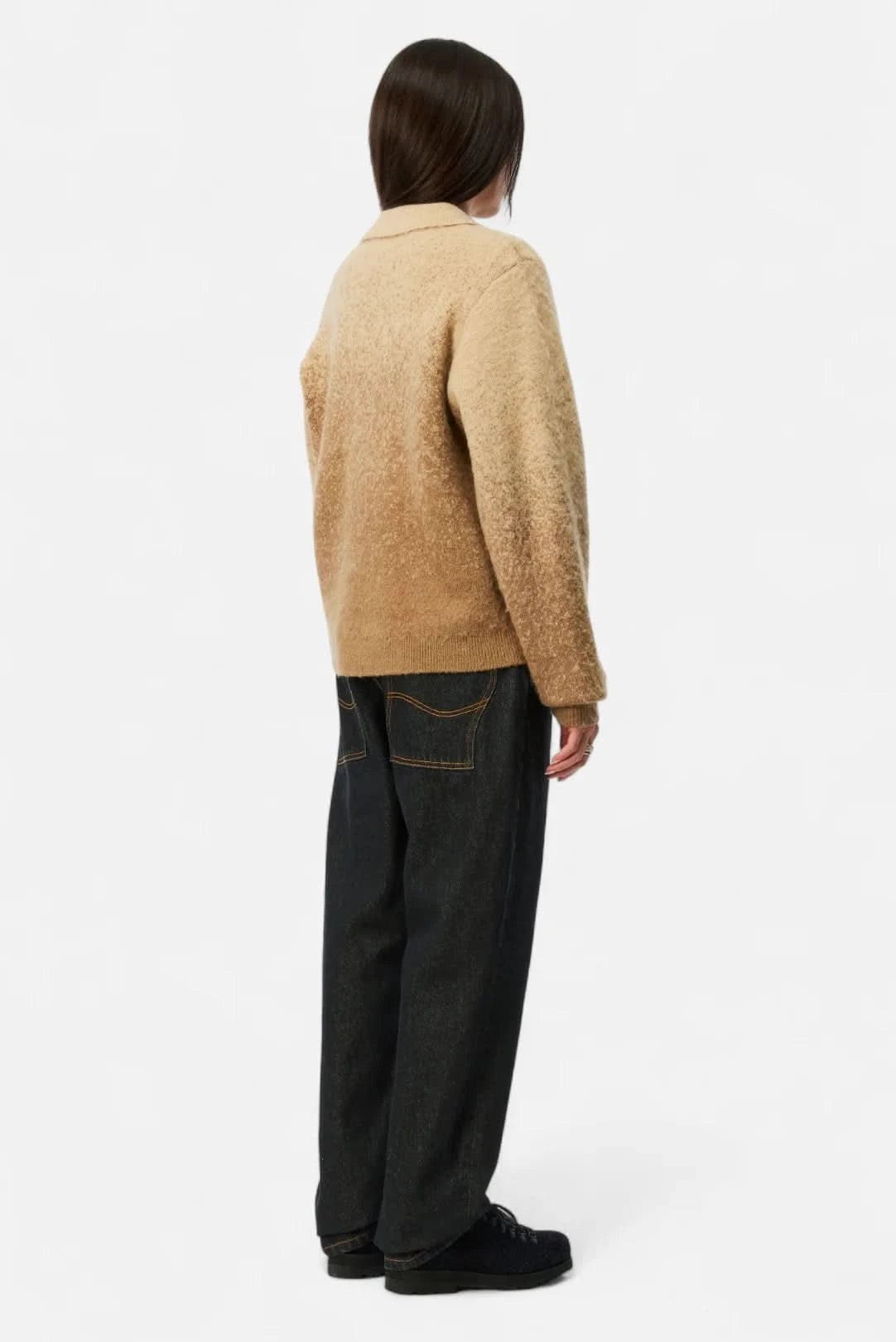Dime MTL Mohair Double Zip Knit Camel - Gallery Streetwear