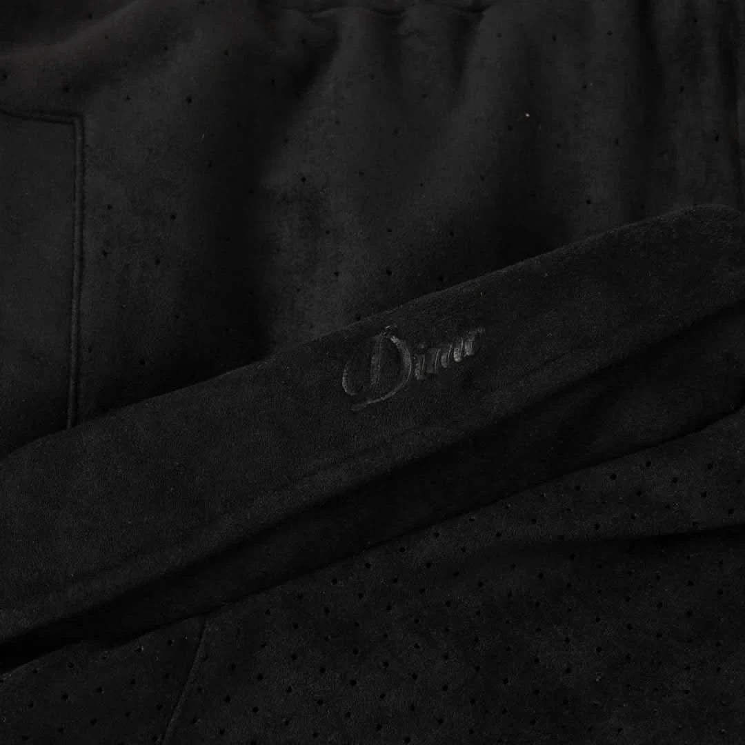 Dime MTL Perforated Faux Suede Jacket - Black - Gallery Streetwear