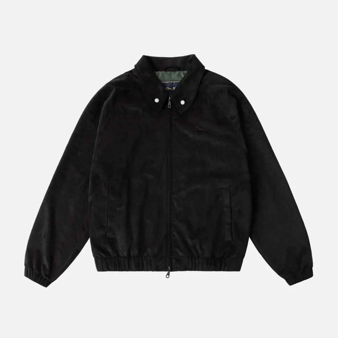 Dime MTL Perforated Faux Suede Jacket - Black - Gallery Streetwear