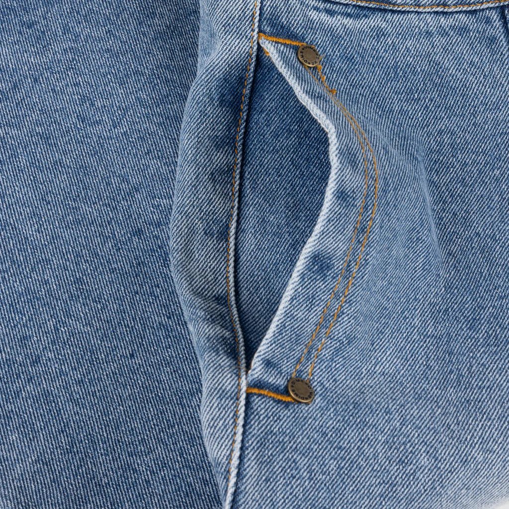 Dime MTL Pleated Denim Shorts – Blue Washed Relaxed Fit - Gallery Streetwear