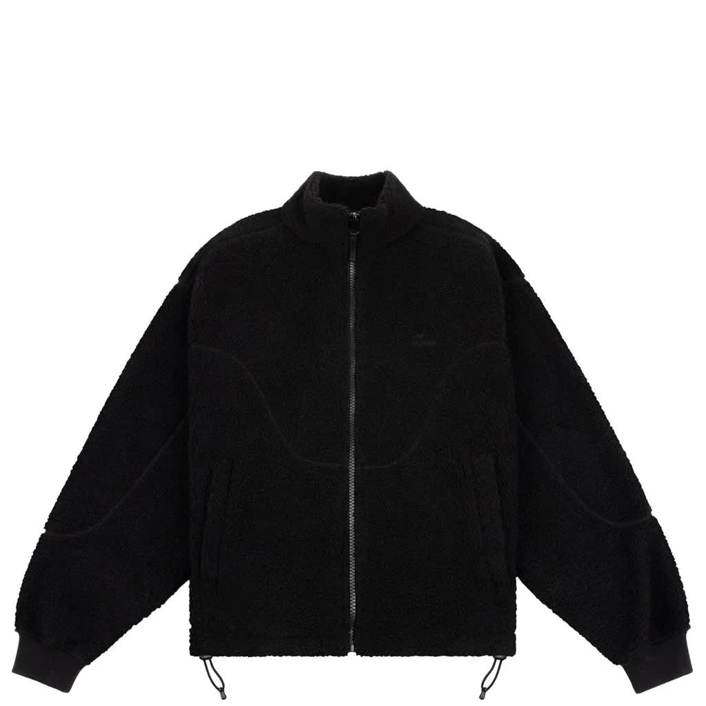 Dime MTL | Polar Fleece Sherpa Zip – Black - Gallery Streetwear