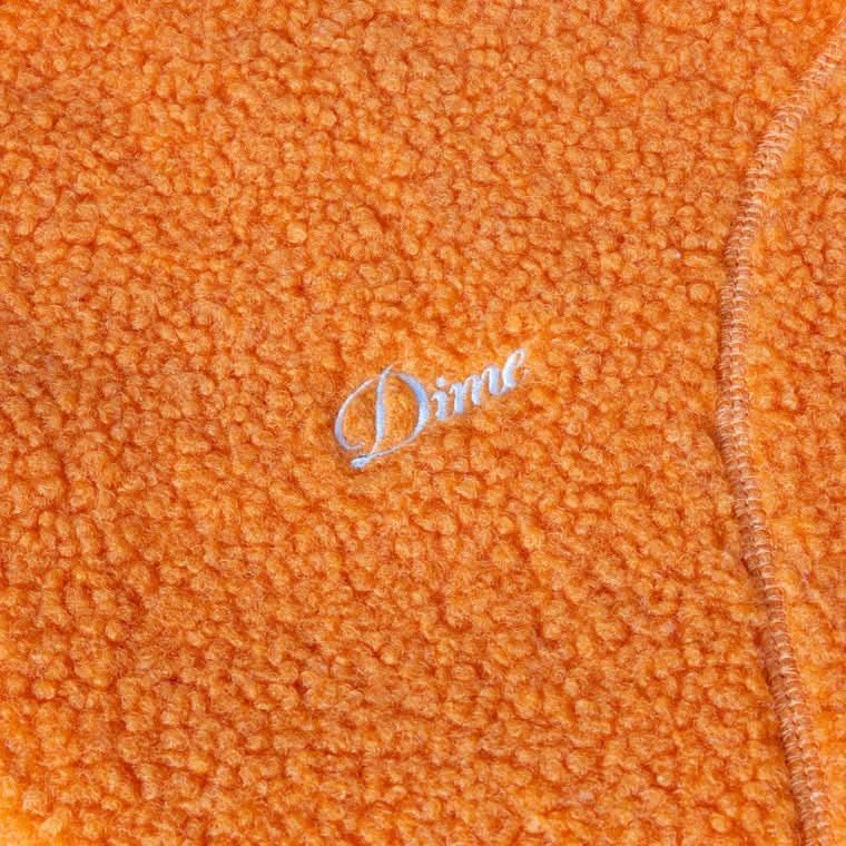 Dime MTL Polar Fleece Sherpa Zip – Orange - Gallery Streetwear