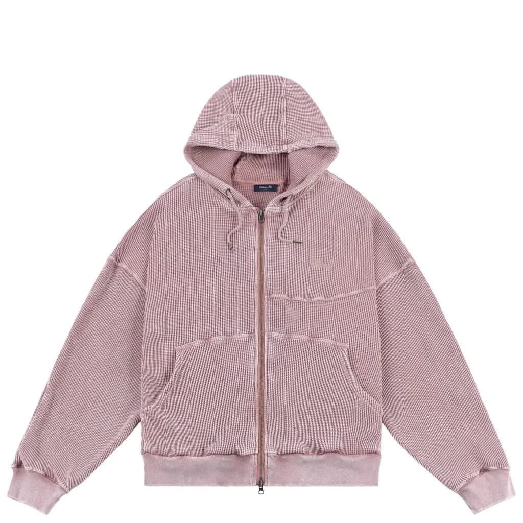 Dime MTL Premium Waffle Zip Hoodie – Mauve - Gallery Streetwear