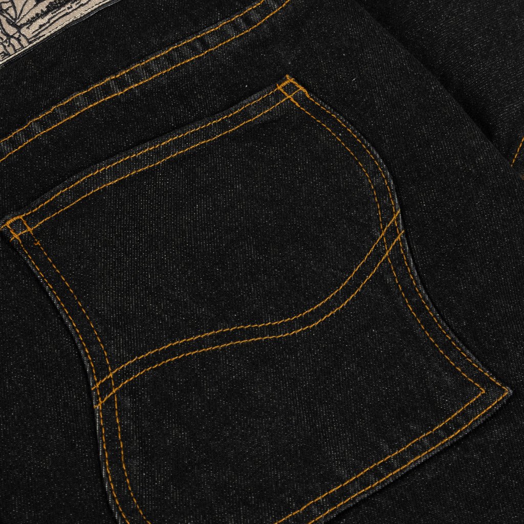 Dime MTL Relaxed Denim Pants – Black Washed Skate Jeans - Gallery Streetwear