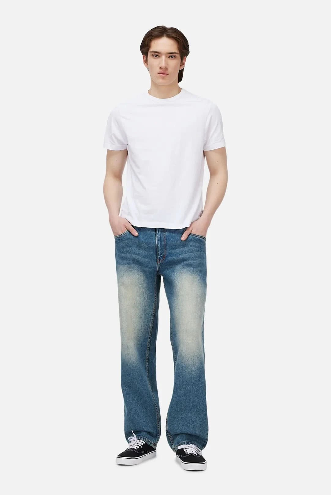 Dime MTL Relaxed Denim Pants - Sandblasted Indigo - Gallery Streetwear